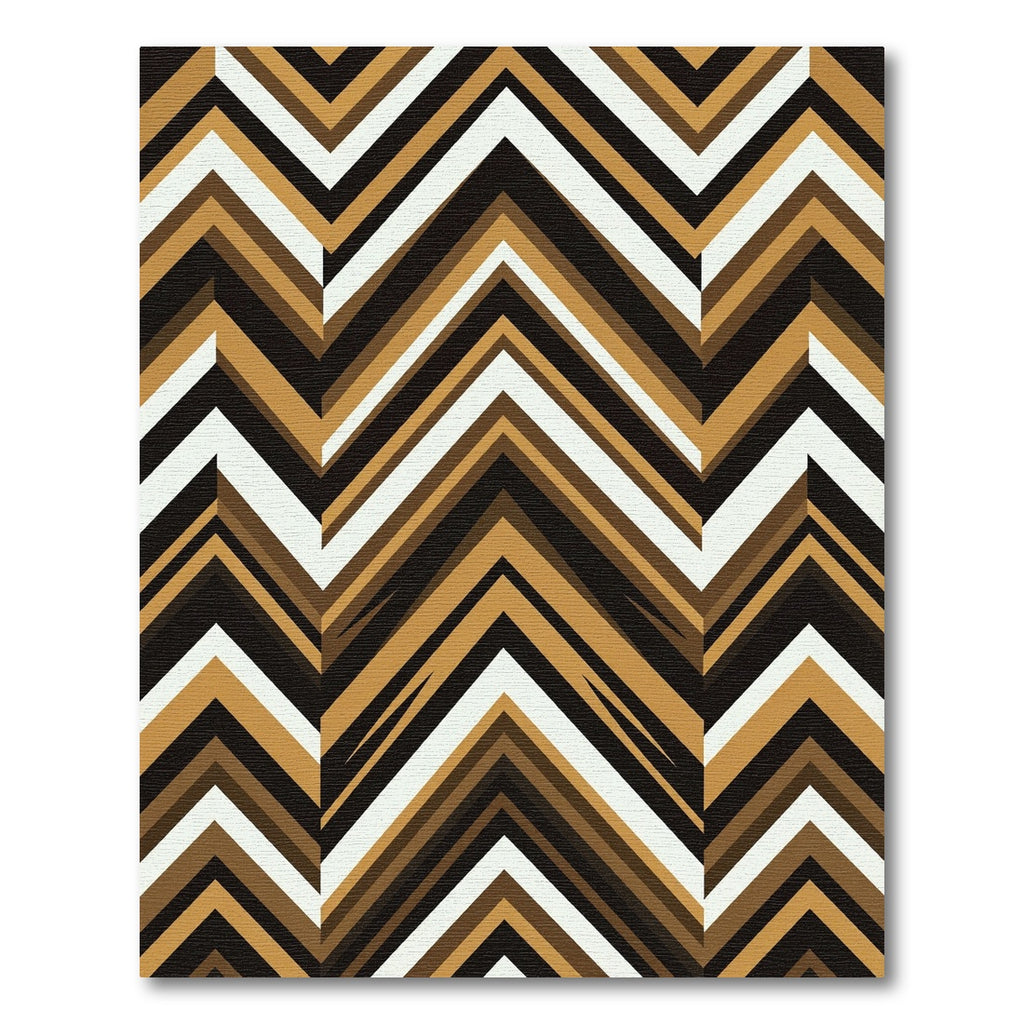 Bold Earthy Chevron Zigzag Rug
