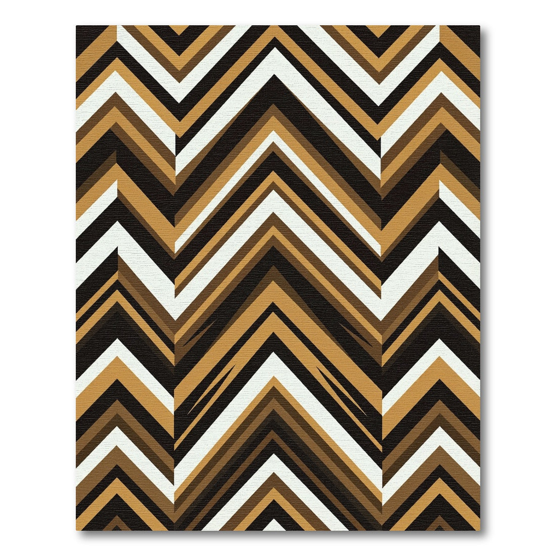 Bold Earthy Chevron Zigzag Rug