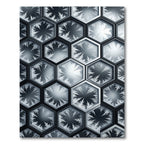 Monochrome Geometric Hexagon Frost Shards Rug