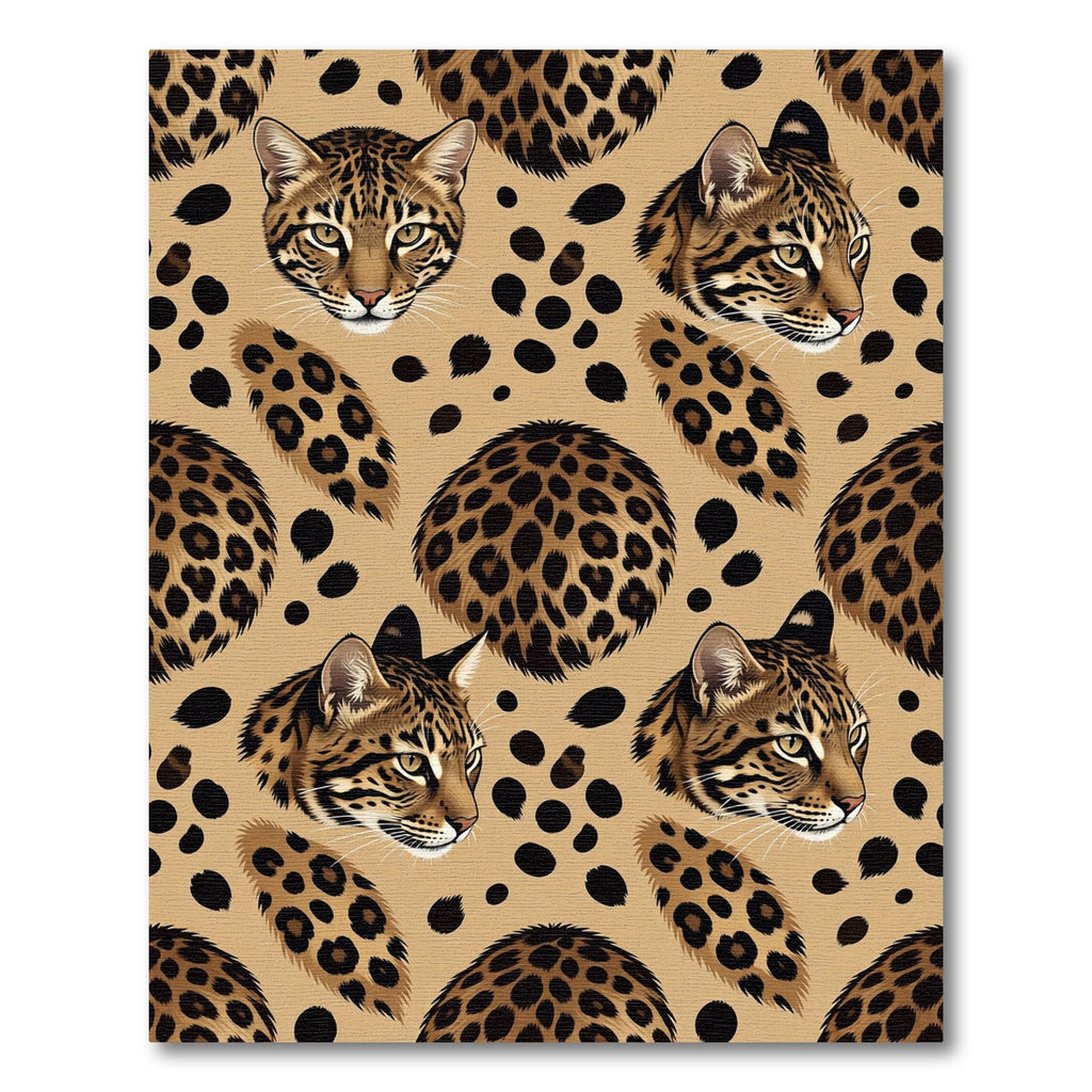 Majestic Leopard Spots Animal Print Rug