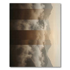 Misty Mountain Landscape Horizon Rug