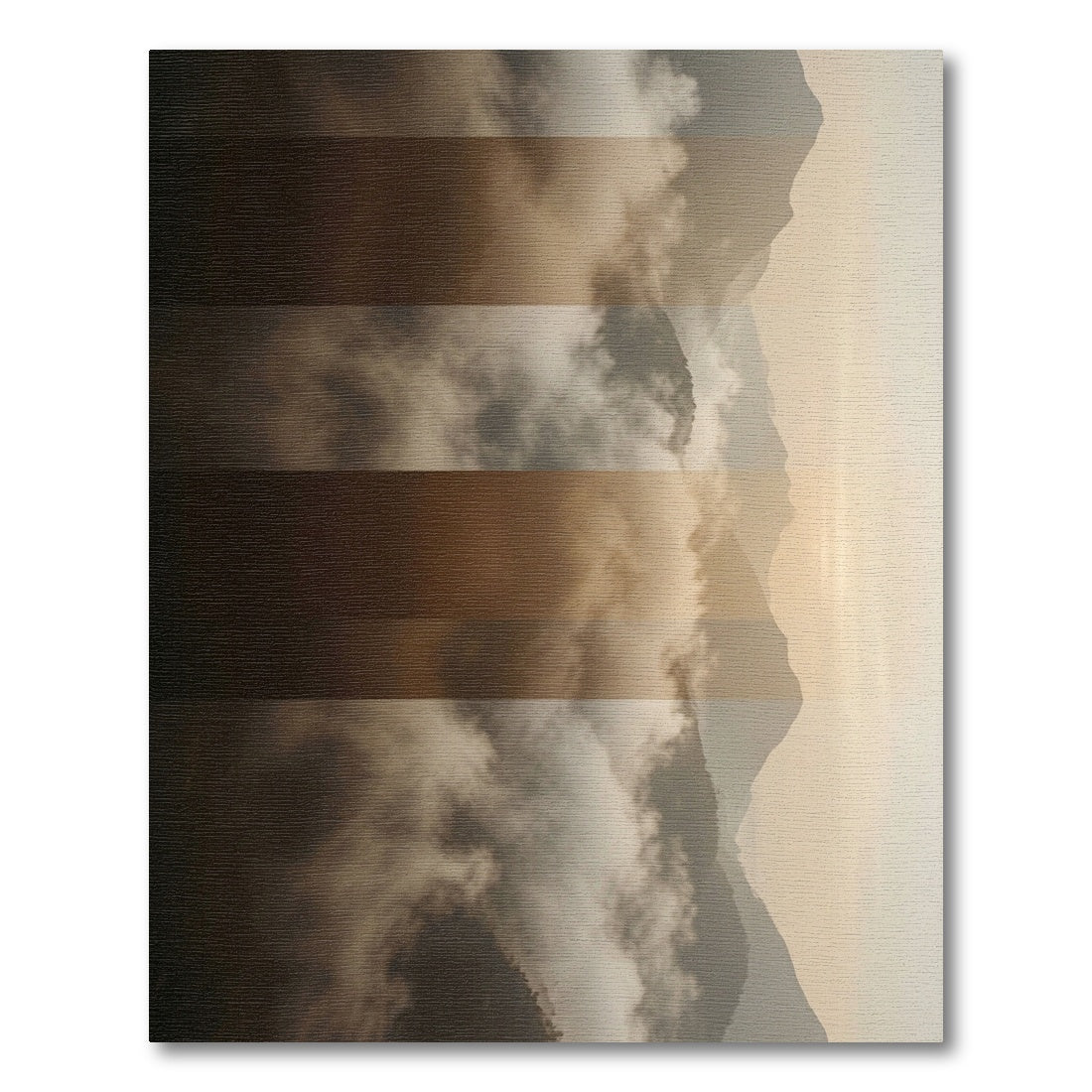 Misty Mountain Landscape Horizon Rug