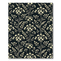 Cream Blossom Branch Dark Background Rug