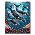 Majestic Humpback Whales Ocean Life Rug