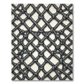 Monochrome Nautical Rope Grid Rug