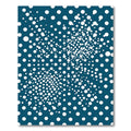 Deep Blue White Polka Dot Explosion Rug