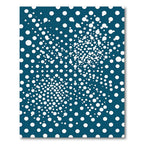 Deep Blue White Polka Dot Explosion Rug