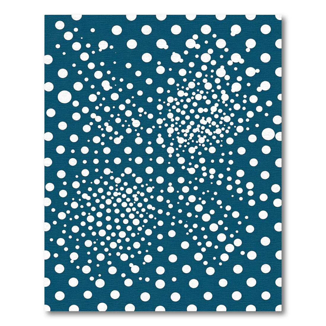 Deep Blue White Polka Dot Explosion Rug