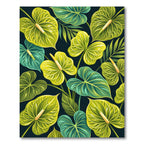 Lush Tropical Anthurium Foliage Garden Rug