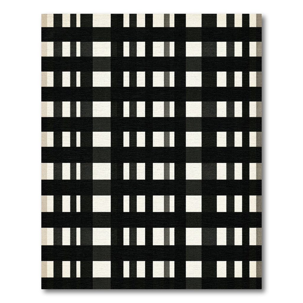 Black White Checkerboard Grid Rug