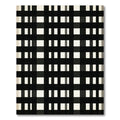 Black White Checkerboard Grid Rug