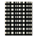 Black White Checkerboard Grid Rug