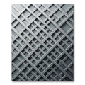 Modern Silver Intersecting Grid Lattice Rug