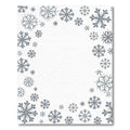 Winter Blue Snowflake Border Rug