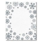 Winter Blue Snowflake Border Rug