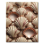 Metallic Gold Scallop Shell Texture Rug