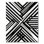 Bold Abstract Monochrome Intersecting Lines Rug