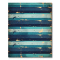 Coastal Blue Splattered Stripe Rug