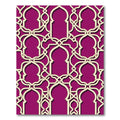 Magenta Arabesque Interlocking Arch Lattice Rug