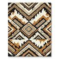 Earthy Geometric Tribal Diamond Area Rug