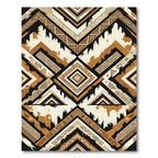 Earthy Geometric Tribal Diamond Area Rug