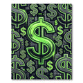 Neon Green Urban Dollar Sign Art Rug