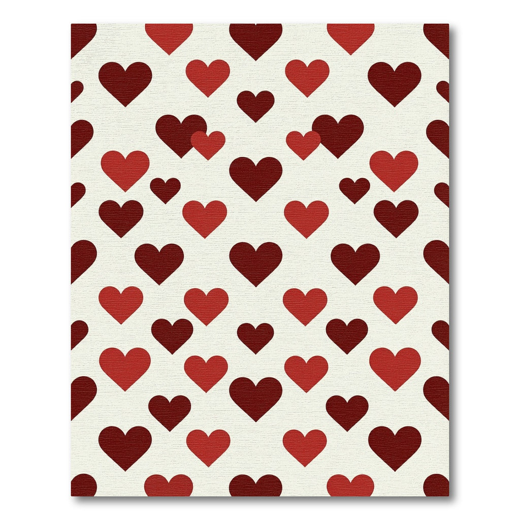 Crimson Heart Scatter Art Rug