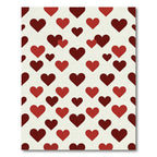 Crimson Heart Scatter Art Rug