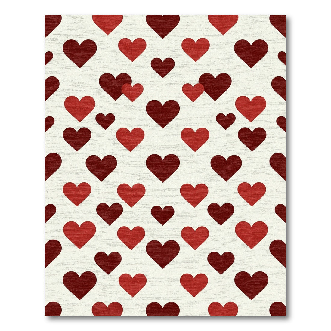 Crimson Heart Scatter Art Rug