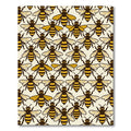 Honeybee Yellow Geometric Repeating Insect Rug