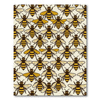 Honeybee Yellow Geometric Repeating Insect Rug