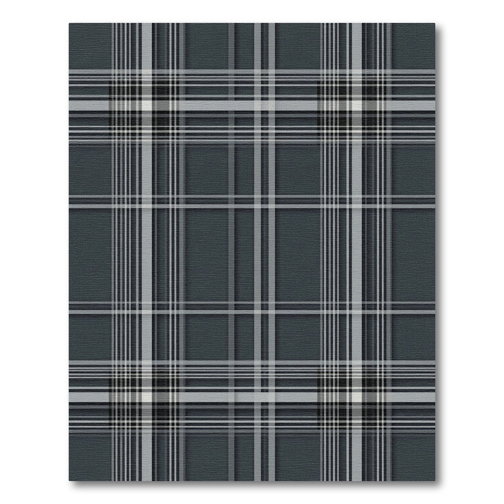 Charcoal Gray White Checked Overlay Rug