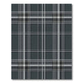 Charcoal Gray White Checked Overlay Rug