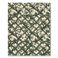 Sage Green Trellis Floral Vine Wallpaper Rug