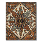 Geometric Copper Arrow Star Medallion Rug