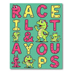 Fun Dino Frog Alphabet Letters Rug