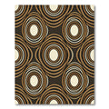 Braided Rope Circles Brown Cream Rug