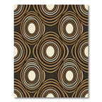 Braided Rope Circles Brown Cream Rug
