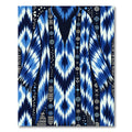 Blue Indigo Tie Dye Tribal Stripes Rug