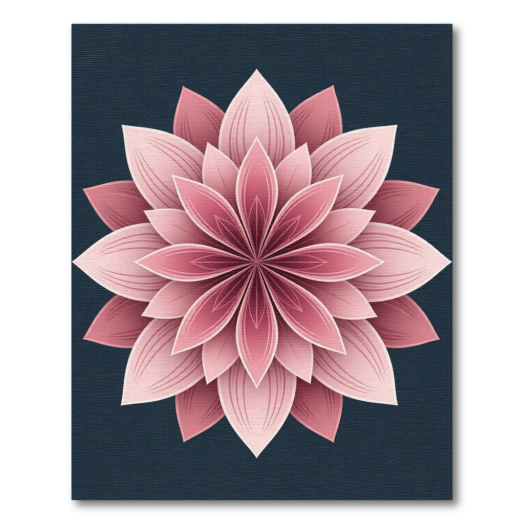 Pink Layered Blossom Floral Rug