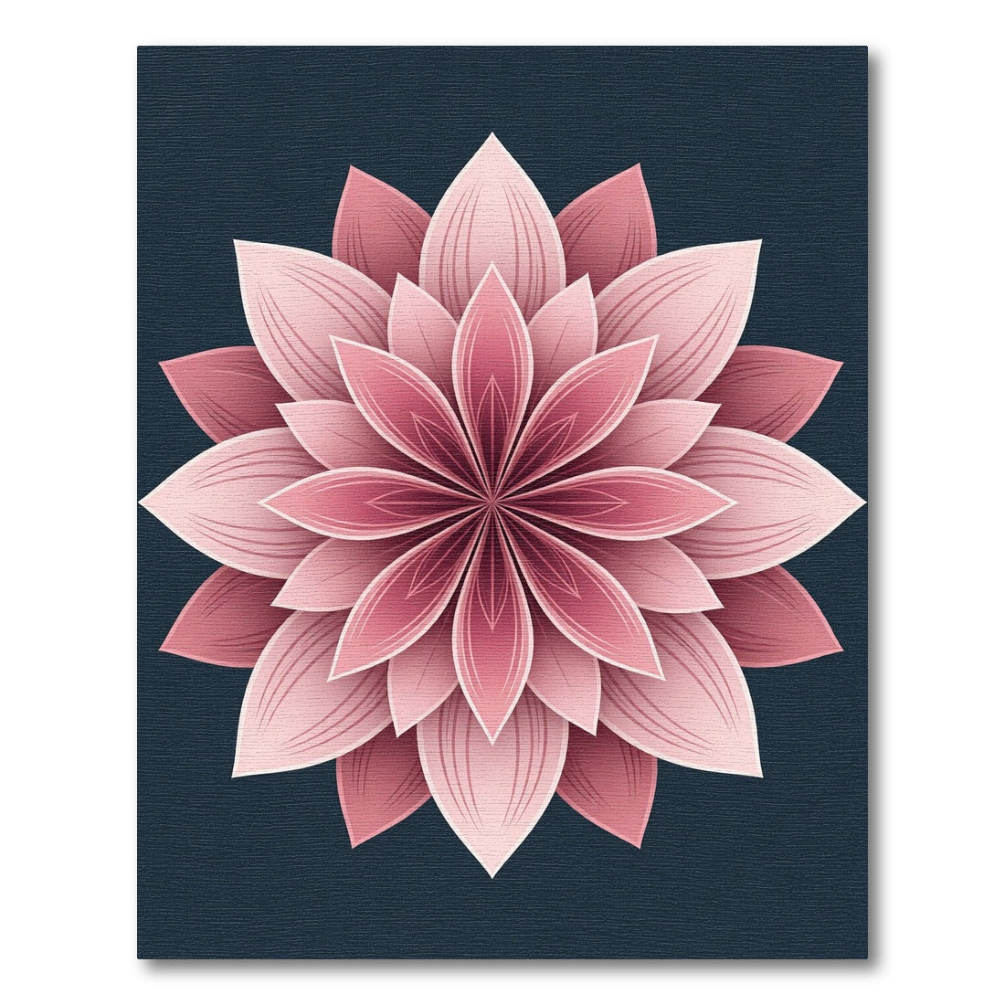 Pink Layered Blossom Floral Rug