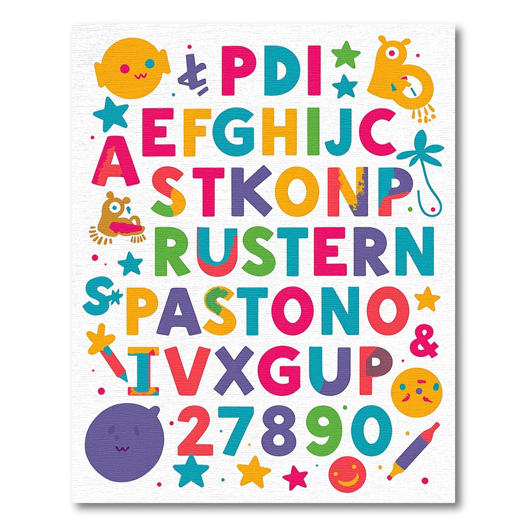 Alphabet Zoo Playful Multicolor Letters Rug