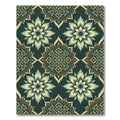 Emerald Green Layered Medallion Floral Rug