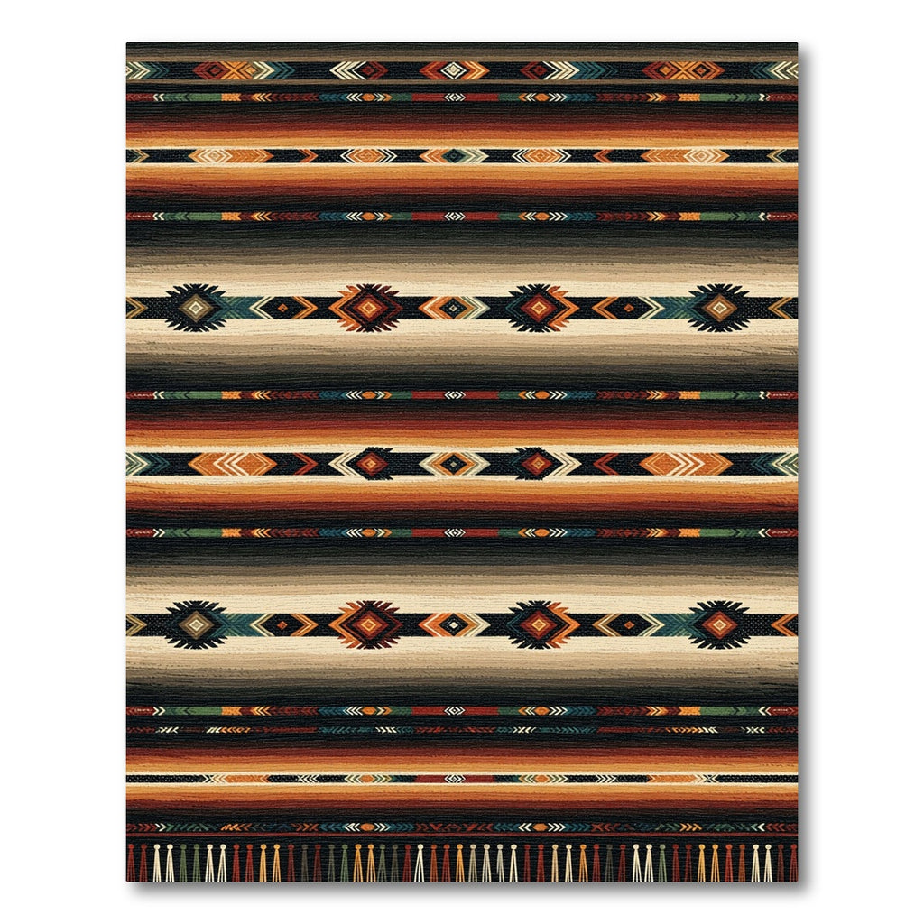 Earthy Southwest Geometric Diamond Stripe Rug