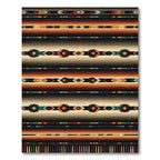 Earthy Southwest Geometric Diamond Stripe Rug