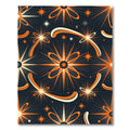 Midnight Orange Atomic Starburst Galaxy Rug