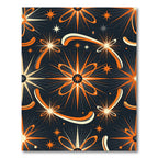 Midnight Orange Atomic Starburst Galaxy Rug