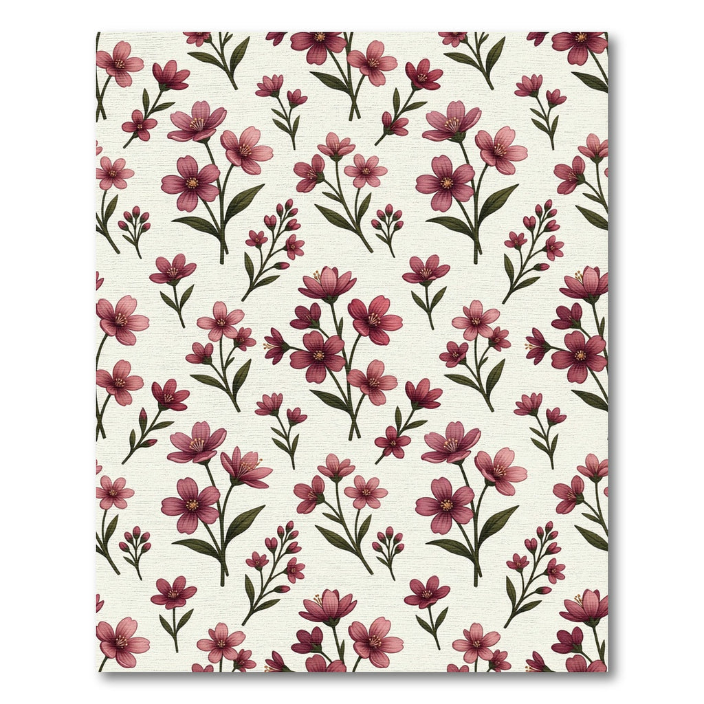 Elegant Mauve Blossom Floral Botanical Rug