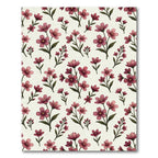 Elegant Mauve Blossom Floral Botanical Rug