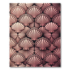 Rose Gold Scallop Fan Pattern Rug
